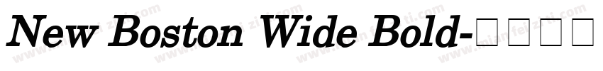 New Boston Wide Bold字体转换